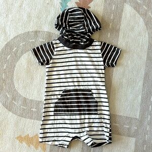 CARTER’S striped onesie with hood